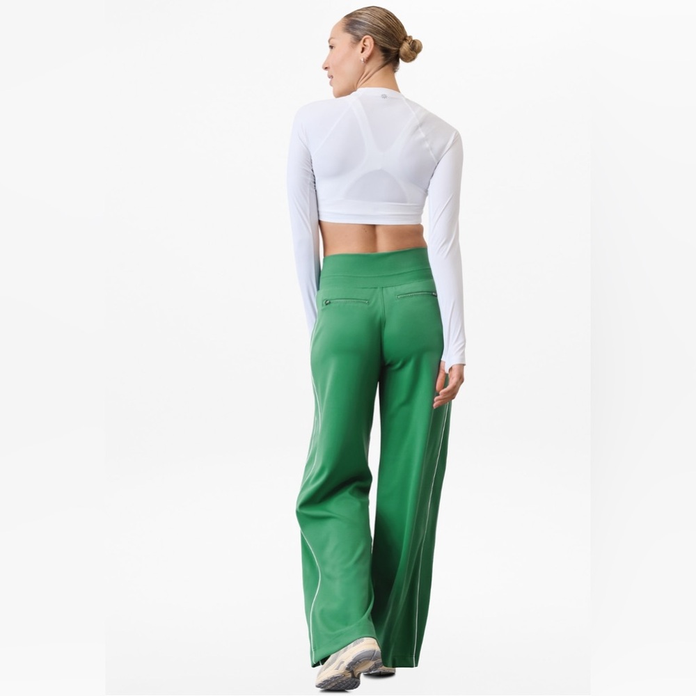 Athleta Venice High Rise Track Stripe Wide Leg Pant - Picture 2 of 8